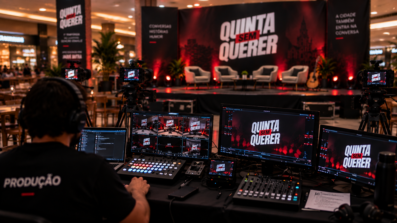 Mesa de produção da transmissão