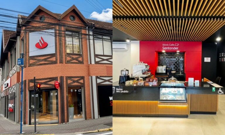 Santander escolhe Joinville para inaugurar primeira agência-cafeteria de Santa Catarina