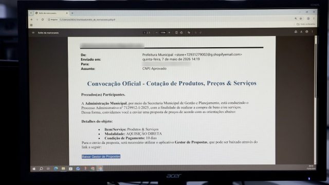 Prefeitura de Joinville alerta empresas sobre tentativa de golpe com e-mails falsos